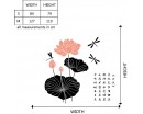 Lotus with Chinese Poem Vinyl Wall Art Decal